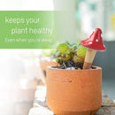 Self-Watering Spikes, Mushroom-Shaped Plant Watering Balls, Irrigation, Terracotta Watering Device, Garden Irrigation for Indoor and Outdoor Plants, 4-Pack