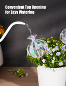 Large Plant Watering Balls (2-Pack), Iridescent Glass Cactus Self-Watering Globe, Glass Watering Device for Potted Plants - 4.7 oz/140 ml Capacity, Automatic Irrigation System, Cute Garden Gift