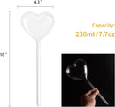 Self-watering plant watering balls, hand-blown glass plant watering balls, watering balls for indoor and outdoor plants, 2 hearts