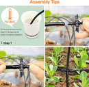1/4" Drip Irrigation Universal Fittings, 45 Pieces Barbed 4-Way Cross Irrigation Fittings for 1/4 Inch Drip Hose, 4-Way Tee Fittings for Drip Hoses and T-Fittings for Sprinklers, Garden and Lawn