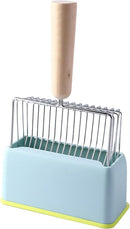 Cat Litter Scoop - Metal Scoop for Large Cats - with Foot - Living Room - Blue - 1 Pack