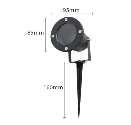 LED 5W Outdoor Spotlight Flag Lamp White Waterproof Landscape Spotlights Plug-in Christmas Spotlights for Garden House Tree Decoration Lighting