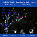 Solar garden lights, Christmas decoration, solar-powered fairy-tale outdoor lights, waterproof, 1-pack, 8 LEDs that move in the wind, dancing fireflies as light for garden decoration, yard, patio, path decoration