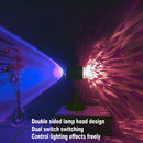 Water Ripple Lamp Sunset Lamp 2-in-1 3D Projector LED Light Sunset Ocean Light Project USB Powered Night Light 360° Rotation Button Control for Bedroom Photography Festive Atmosphere