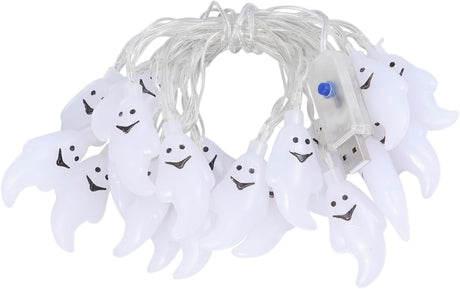 pc. LED Ghost String Light for Halloween Lights, USB Powered, Flashing Modes, Decorative Lighting for Home Parties and Events