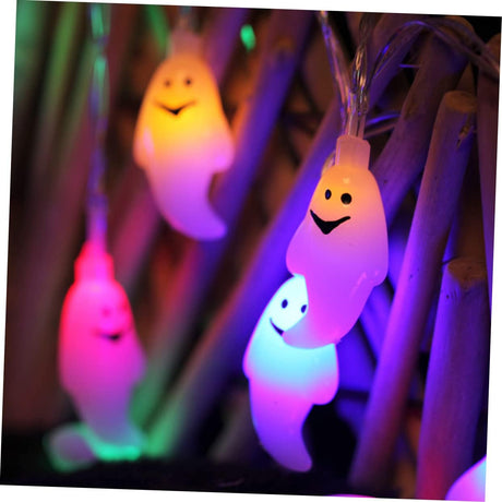 pc. LED Ghost String Light for Halloween Lights, USB Powered, Flashing Modes, Decorative Lighting for Home Parties and Events