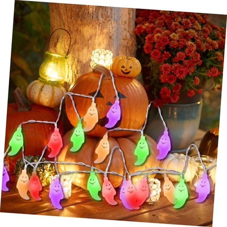 pc. LED Ghost String Light for Halloween Lights, USB Powered, Flashing Modes, Decorative Lighting for Home Parties and Events