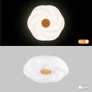 LED recessed ceiling light, 48W dimmable flower shape ceiling lamp, 14.8 inch 3 CCT, close to the ceiling, suitable for bedroom, hallway, living room,