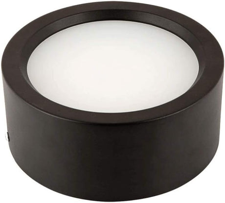 Recessed LED wall downlight with black aluminum lighting accessories and acrylic shade for ceiling lamps, professional, 6W, 4000K warm white light, IP42 waterproof, black, integrated