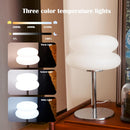 White mushroom lamp, mid-century modern bedside lamp, dimmable retro egg tart bedside lamps, atmospheric home lighting, cute bedroom and living room lamps (no glass)