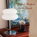 White mushroom lamp, mid-century modern bedside lamp, dimmable retro egg tart bedside lamps, atmospheric home lighting, cute bedroom and living room lamps (no glass)