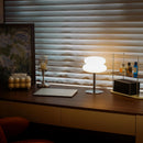 White mushroom lamp, mid-century modern bedside lamp, dimmable retro egg tart bedside lamps, atmospheric home lighting, cute bedroom and living room lamps (no glass)