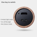 Night light with motion sensor, indoor lamp with LED, magnetic and portable lighting, no plug, USB charging function, wall lamp for hallway, bedroom, wardrobe, table, stairwell, cupboard, kitchen, etc., walnut