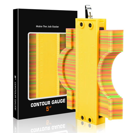 Contour irregular shape ruler contour gauge copy ruler with lock woodworking measurement shape ruler arc ruler, 10 inch