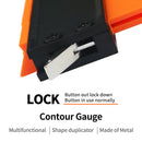 Contour irregular shape ruler contour gauge copy ruler with lock woodworking measurement shape ruler arc ruler, 5 inch