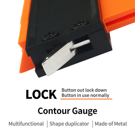 Contour irregular shape ruler contour gauge copy ruler with lock woodworking measurement shape ruler arc ruler, 5 inch