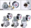 Adjustable pressure reducing valve with integrated pressure gauge for hot and cold water, brass pipe valve for home, commercial and industrial use (DN15)