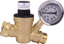 RV Water Pressure Regulator with Gauge Adjustable 3/4" Hose Valve - RV Water Pressure Regulator with Gauge - RV Camper Water Pressure Regulator, Trucks, Trailers - Trailer Water Pressure Gauge