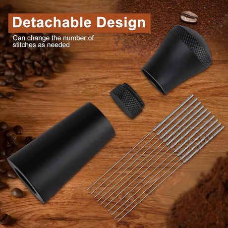 Csuntikulo WDT Tool, improved WDT Tool Espresso needle with 7 fine needles, coffee tamper espresso needle, coffee accessories, espresso coffee mixer, espresso coffee mixer for barista