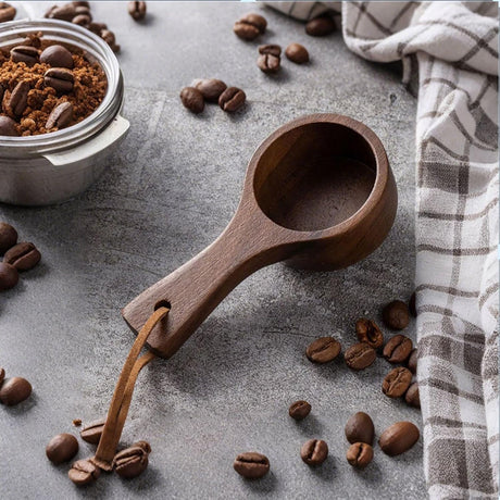 Wooden Coffee Measure Cup - Coffee Measuring Cup, Wooden Coffee Tools, Wooden Coffee Measure Cup | Natural Wooden Coffee Measure Cup, Luxury Spoon Tool with Long Handle, AC