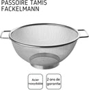 Fackelmann sieve Ø 26 cm, colander made of stainless steel, fine-mesh sieve with handles as a perfect kitchen accessory and kitchen helper in your kitchen, dishwasher safe (Color: silver), Quantity: 1
