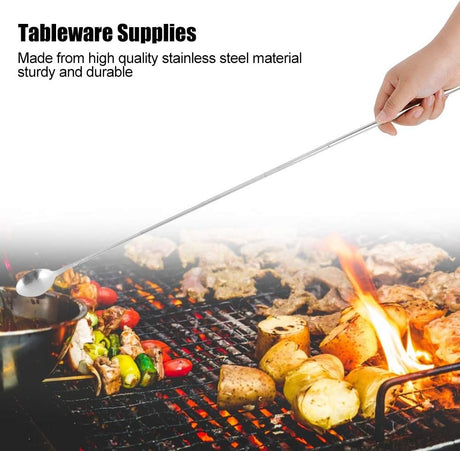 Long spoon, telescopic stainless steel spoon for tableware
