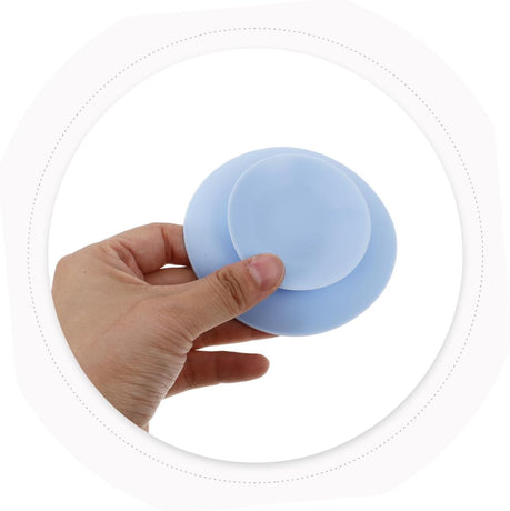 Ciieeo 8 Pieces Suction Cups for Tableware Double-Sided Suction Cups Non-Slip Silicone Suction Cups Mounting Mats for Tableware for Plate, Bowl, Dish, Mug