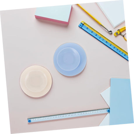 Ciieeo 8 Pieces Suction Cups for Tableware Double-Sided Suction Cups Non-Slip Silicone Suction Cups Mounting Mats for Tableware for Plate, Bowl, Dish, Mug