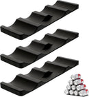 Forhandy 3 pcs bottle holders, refrigerator, non-slip, stackable, refrigerator, organizer, bottles, foldable for storing beer, drinks, mineral water (black)