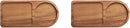 Guihydur 2 x coffee set, wooden, tray for serving food, coffee, tea set, table decoration, accessories C