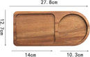 Guihydur 2 x coffee set, wooden, tray for serving food, coffee, tea set, table decoration, accessories C