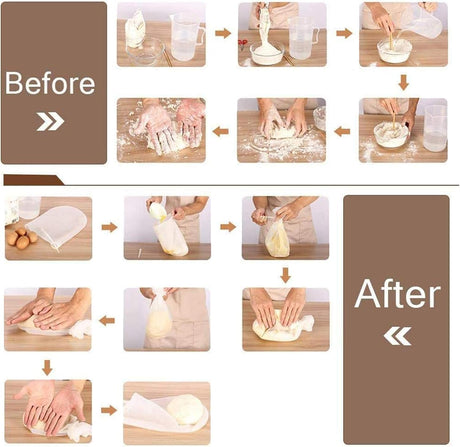 Silicone Kneading Bags, Non-Stick Kneading Bags, Dough Bags, Mixing Bags, Baking Tools, Kitchen Supplies for Making Pastry, Bread, Pizza