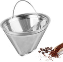 Coffee Strainer - Fine Mesh 100 Mesh Filter - Suitable for 8-12 Cups - Easy to Clean