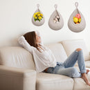 Hanging Storage Baskets - Set of 3 - For Kitchen and Bathroom - With Jute Design