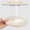 Cotton Coasters - Set of 4 - Woven Heat Resistant - 11cm Diameter