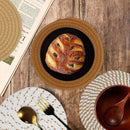 Cotton Coasters - Set of 4 - Woven Heat Resistant - 11cm Diameter