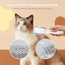 Steam Brush for Animals - Care Against Hair Loss - Suitable for Cats and Dogs - With Cleansing Massage