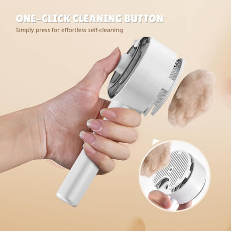 Steam Brush for Animals - Care Against Hair Loss - Suitable for Cats and Dogs - With Cleansing Massage