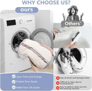 Shoe Wash Bag - Double Pocket with Concealed Zipper - For Machine Washing - 360 Degree Cleaning - White Color