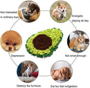 Snuffle Mat - Avocado Design with Foldable - For Dogs and Cats - Green Training Mat - Pet Activity