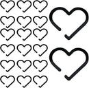 Glass Charm - Glass Accessories 20 Pieces - Accessories Heart Shaped Acrylic Decorations For Women Men Drinks Parties