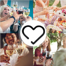 Glass Charm - Glass Accessories 20 Pieces - Accessories Heart Shaped Acrylic Decorations For Women Men Drinks Parties
