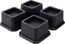 Furniture Risers 2 Inch Bed Risers Heavy Duty Adjustable Bed Lifts for Dorm Rooms Tables Desk Chair Leg Extenders 4-Pack Black