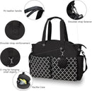 Baby Storage Bag - Multifunctional Diaper Bag with 13 Compartments - Including Special Pacifier Pocket - Large Capacity for All Baby Needs - Black