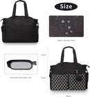Baby Storage Bag - Multifunctional Diaper Bag with 13 Compartments - Including Special Pacifier Pocket - Large Capacity for All Baby Needs - Black