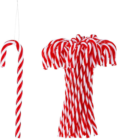Christmas Decorations - 32 Pieces of Christmas Candy Canes - Red Christmas Hangers - Approx. 15 cm - For Christmas Tree and Interior
