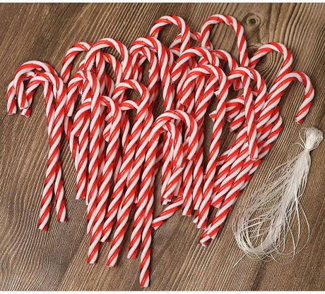 Christmas Decorations - 32 Pieces of Christmas Candy Canes - Red Christmas Hangers - Approx. 15 cm - For Christmas Tree and Interior