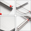 Cheese Cutter - Stainless Steel Blade with Measuring Scale - For Block Cheese and Sausage - Multifunctional Kitchen Aid