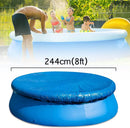 Swimming pool cover - Round pool cover - For above-ground pools - Waterproof and dustproof protective cover - For inflatable pools -8ft
