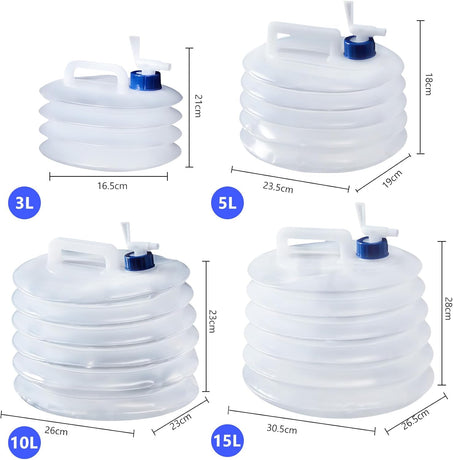 Collapsible Bucket - Collapsible Water Container - Portable & BPA Free Water Tank - Kettle - Bucket - Suitable for Caravan, Camping, Hiking, BBQ, Travel, Outdoor Use - 5L